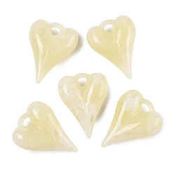  Colgante Corazón Acrilico | Crema