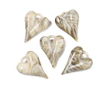 Colgante corazón acrílico | Beige matizado
