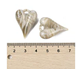 Colgante corazón acrílico | Beige matizado