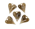 Colgante corazón acrilico | Café tierra
