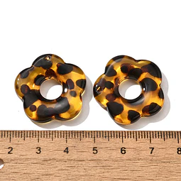  Colgante Flor de Acrílico Animal Print