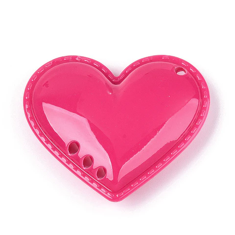 Colgante Corazón Acrilico | Fucsia