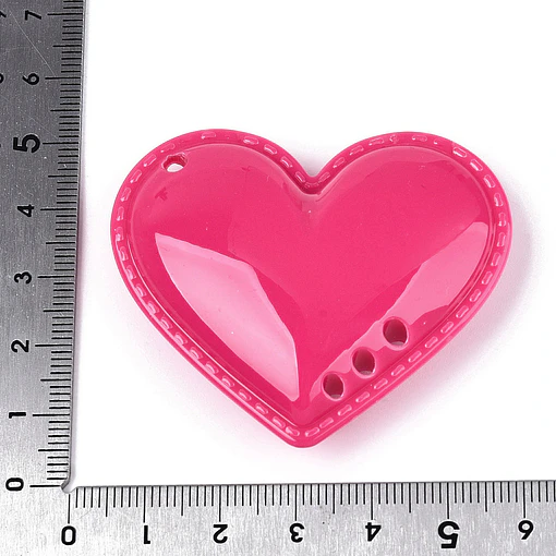 Colgante Corazón Acrilico | Fucsia