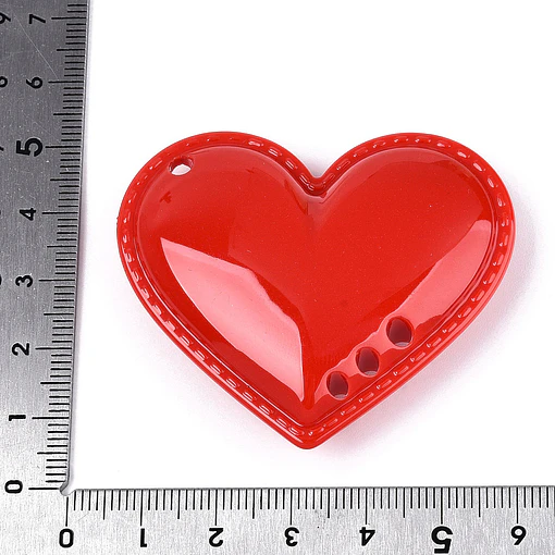 Colgante Corazón acrilico | Rojo