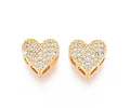 Pasador Corazón Con Circones | Baño de oro 18k