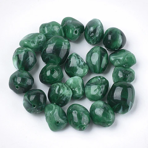 Pepita Irregular Acrílico | Verde Oscuro