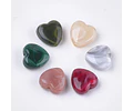 10 corazones de acrílico surtidos
