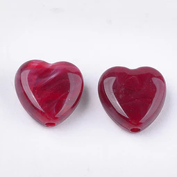  10 corazones de acrílico surtidos