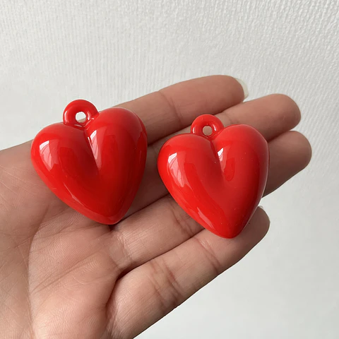 Colgante Corazón Rojo Acrilico
