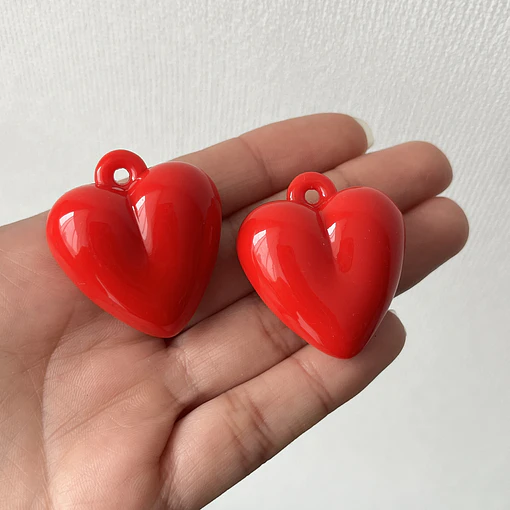 Colgante Corazón Rojo Acrilico