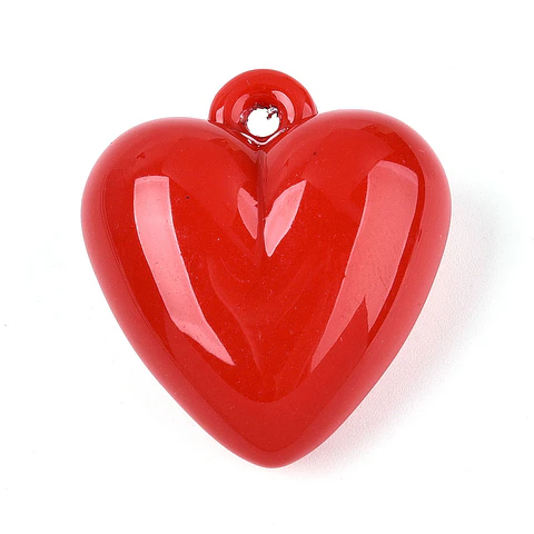 Colgante Corazón Rojo Acrilico