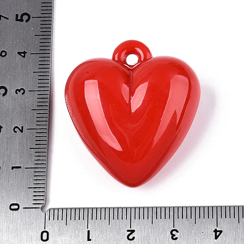 Colgante Corazón Rojo Acrilico