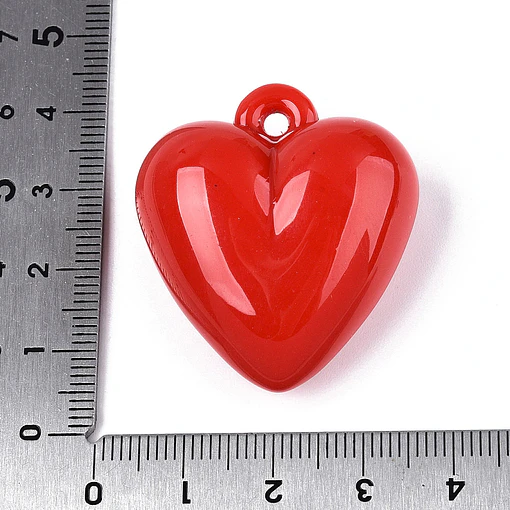 Colgante Corazón Rojo Acrilico