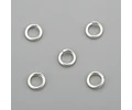 4mm Argolla de unión | acero inoxidable plateado