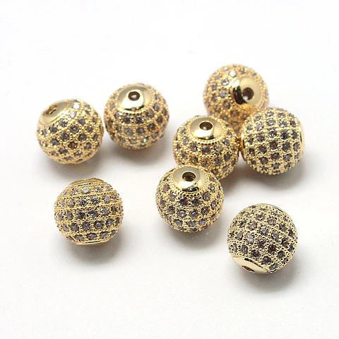Separador Redondo Circonita Cubica Micro Pave 10mm