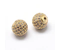 Separador Redondo Circonita Cubica Micro Pave 10mm