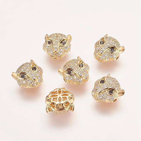 Separador Leopardo Circonita Cubica Micro Pave | Dorado