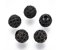 Separador Redondo Circonita Cubica Micro Pave 8mm | Negro