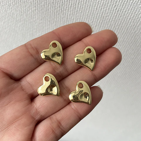 Colgante Corazón Machacado | Baño de oro 18k