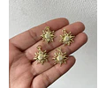 Colgante de Sol Con Circones | Baño de oro 18k
