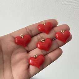Colgante Corazón Rojo Resina