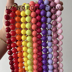 14mm | Collares de Pelotas Acrilicas 