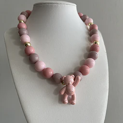 Collar Acrílico Con Oso