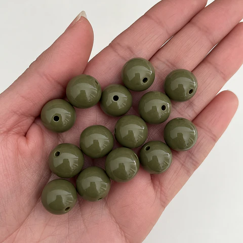 14mm Pelotas Acrílicas | Verde Oliva