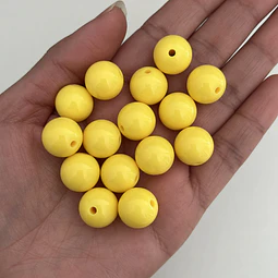14mm | Pelotas Acrílicas Amarillo Mostaza