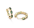 Aro Argolla Circones Verde | Baño de oro 18k