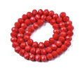 Cristal Rondel | Rojo Mate | 4mm