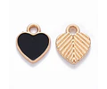 Corazones Esmaltados Negro | Aleación