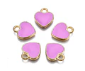 Corazones Esmaltados Violeta | Aleación