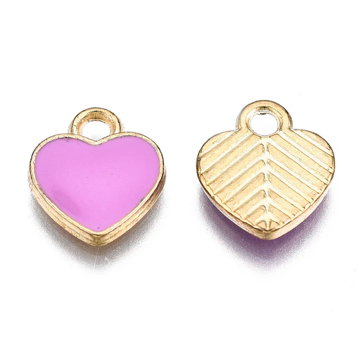 Corazones Esmaltados Violeta | Aleación