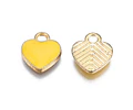 Corazones Esmaltados Amarillo | Aleación