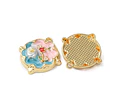 Colgante Flor Esmaltada Con Perla ABS | Aleación