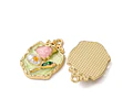 Colgante Flor Esmaltada Con Perla ABS | Aleación