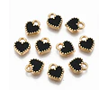 Corazón esmaltado pequeño negro | Aleación