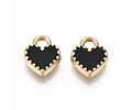 Corazón esmaltado pequeño negro | Aleación