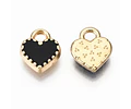 Corazón esmaltado pequeño negro | Aleación