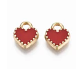 Corazón esmaltado pequeño rojo | Aleación