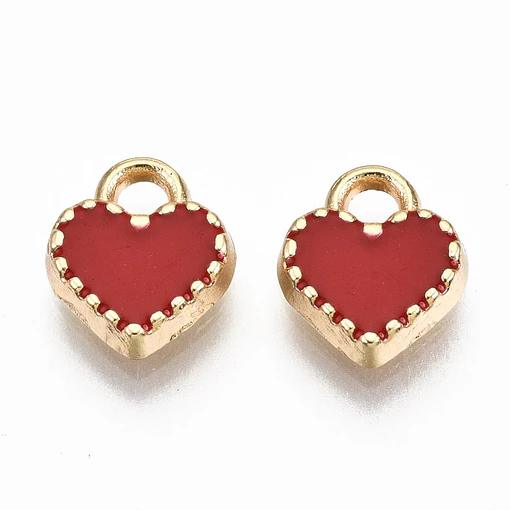 Corazón esmaltado pequeño rojo | Aleación