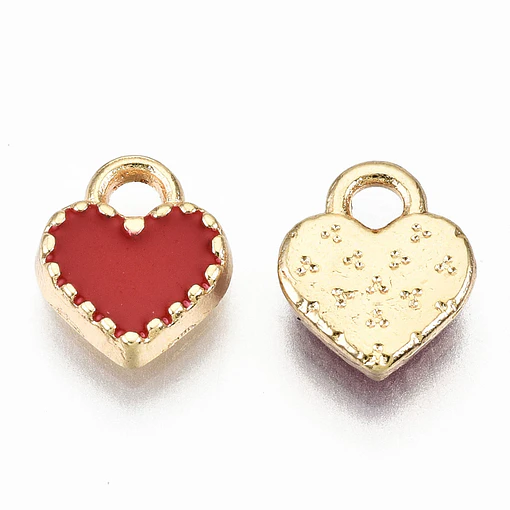 Corazón esmaltado pequeño rojo | Aleación