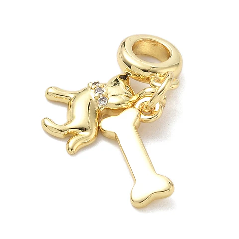 Charm Perro y Hueso | Baño de oro 18k