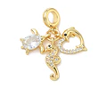 Charm Tortuga, caballito de mar y delfín | Baño de oro 18k