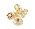 Charm Perfume, Cartera y Lazo | Baño de oro 18k
