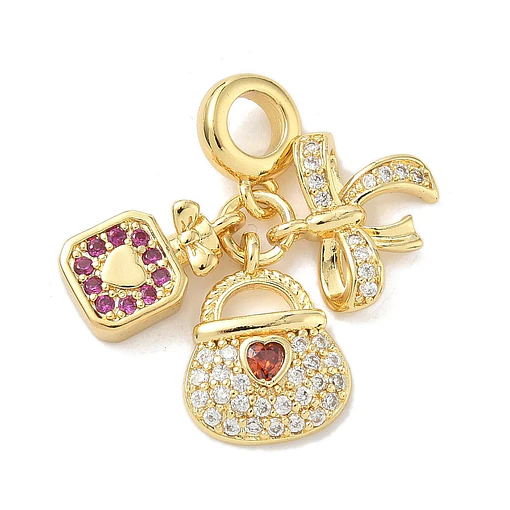 Charm Perfume, Cartera y Lazo | Baño de oro 18k