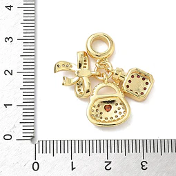  Charm Perfume, Cartera y Lazo | Baño de oro 18k