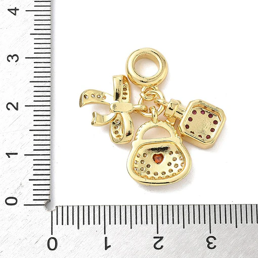 Charm Perfume, Cartera y Lazo | Baño de oro 18k