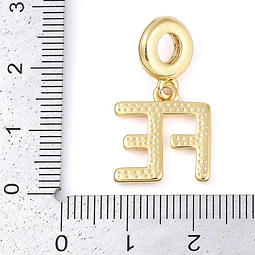  Charm Fé | Baño de oro 18k